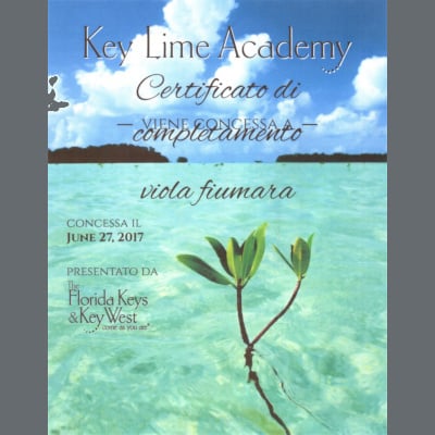 Prima di Partire Viaggi: Certificato Key Lime Academy